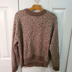 Aerie Leopard Pullover Sweater
